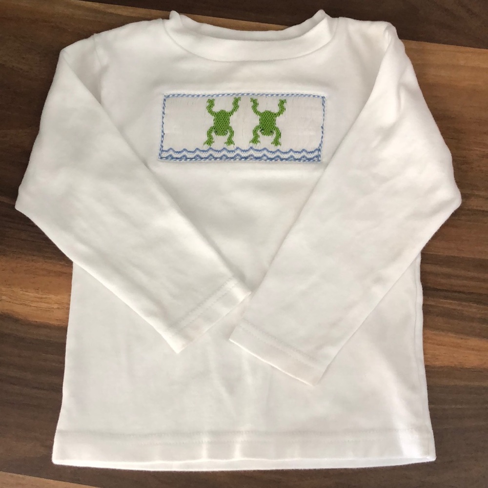 K&L smocked frog tee 24 month
